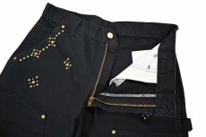 画像6: Used Carhartt Studded Duck Double Knee Carpenter Pants Black made in USA カーハート (6)