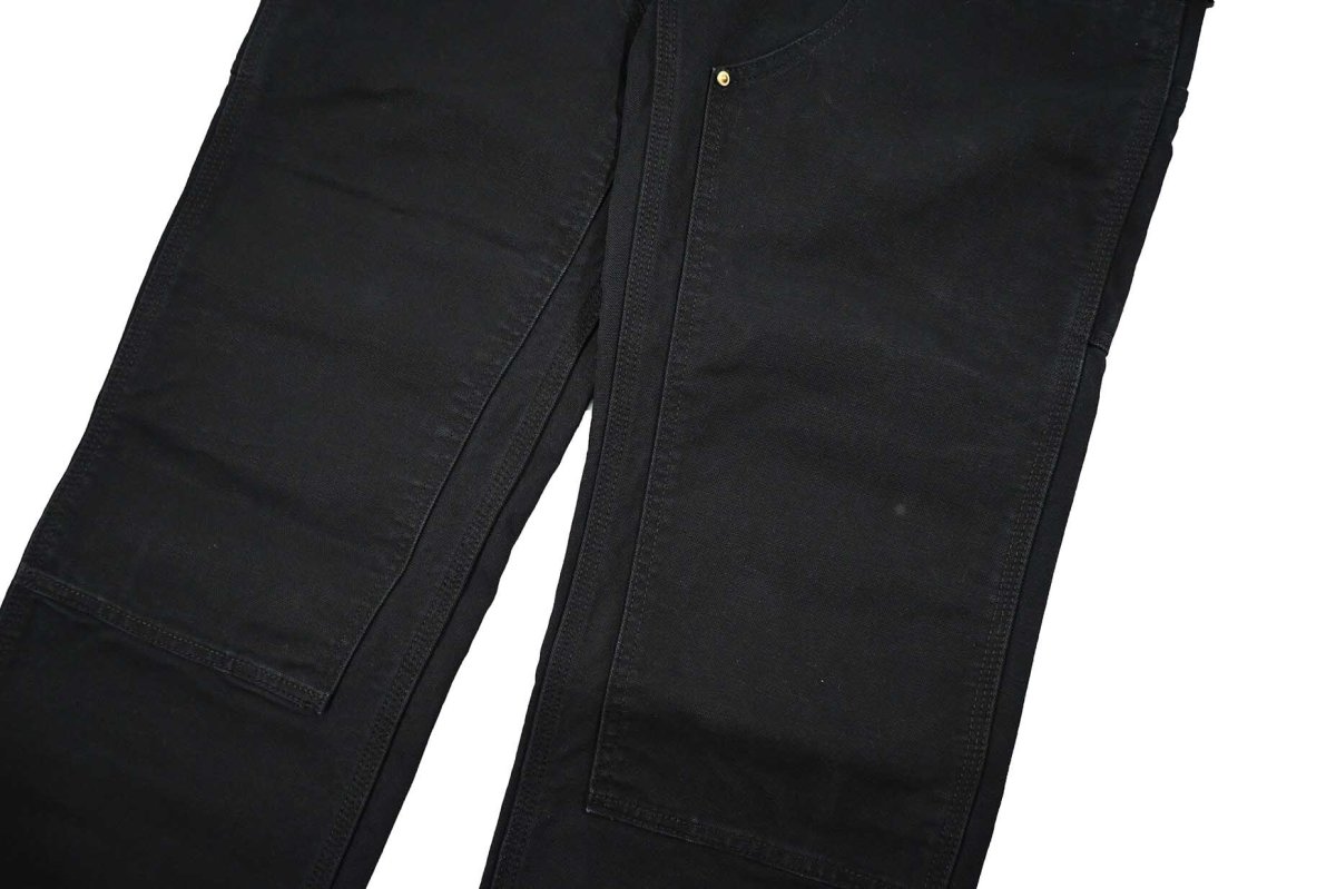 画像4: Used Carhartt Studded Duck Double Knee Carpenter Pants Black made in USA カーハート (4)