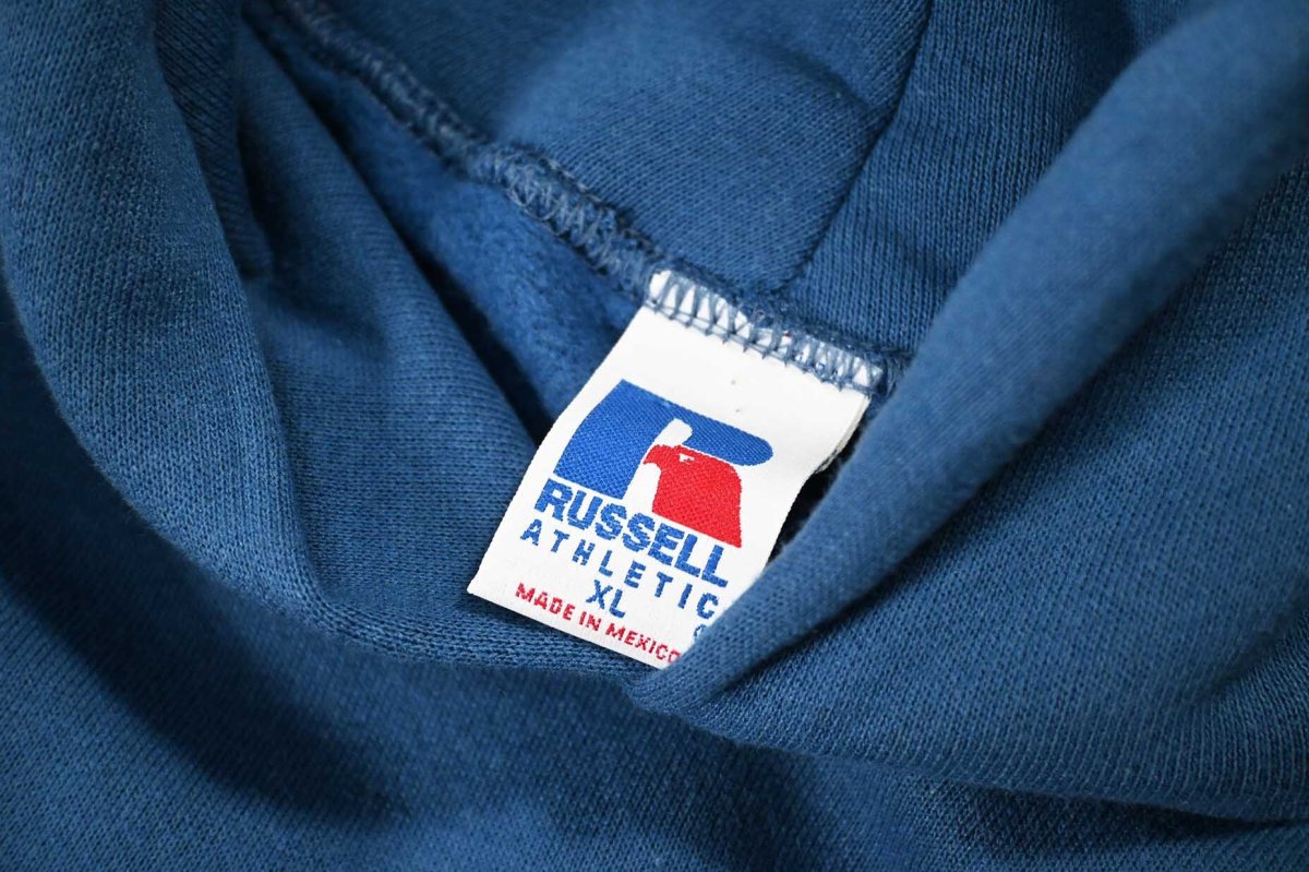 画像4: Deadstock Russell Athletic Blank Sweat Hoodie Blue (4)