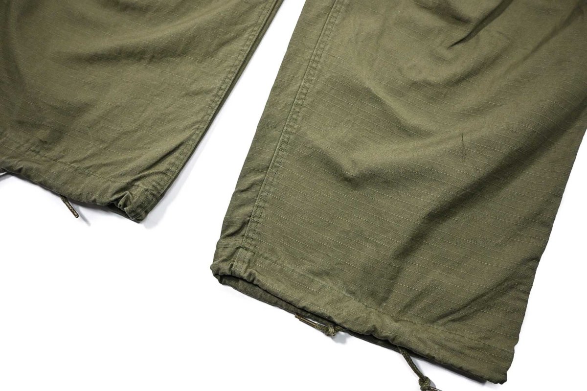画像3: 60s Used Us Army Cotton Poplin Rip Stop Jungle Fatigue Pants Olive (3)