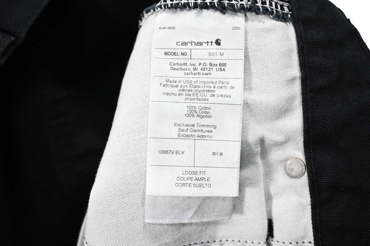 画像8: Used Carhartt Studded Duck Double Knee Carpenter Pants Black made in USA カーハート (8)