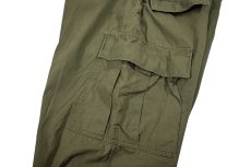画像4: 60s Used Us Army Cotton Poplin Rip Stop Jungle Fatigue Pants Olive (4)