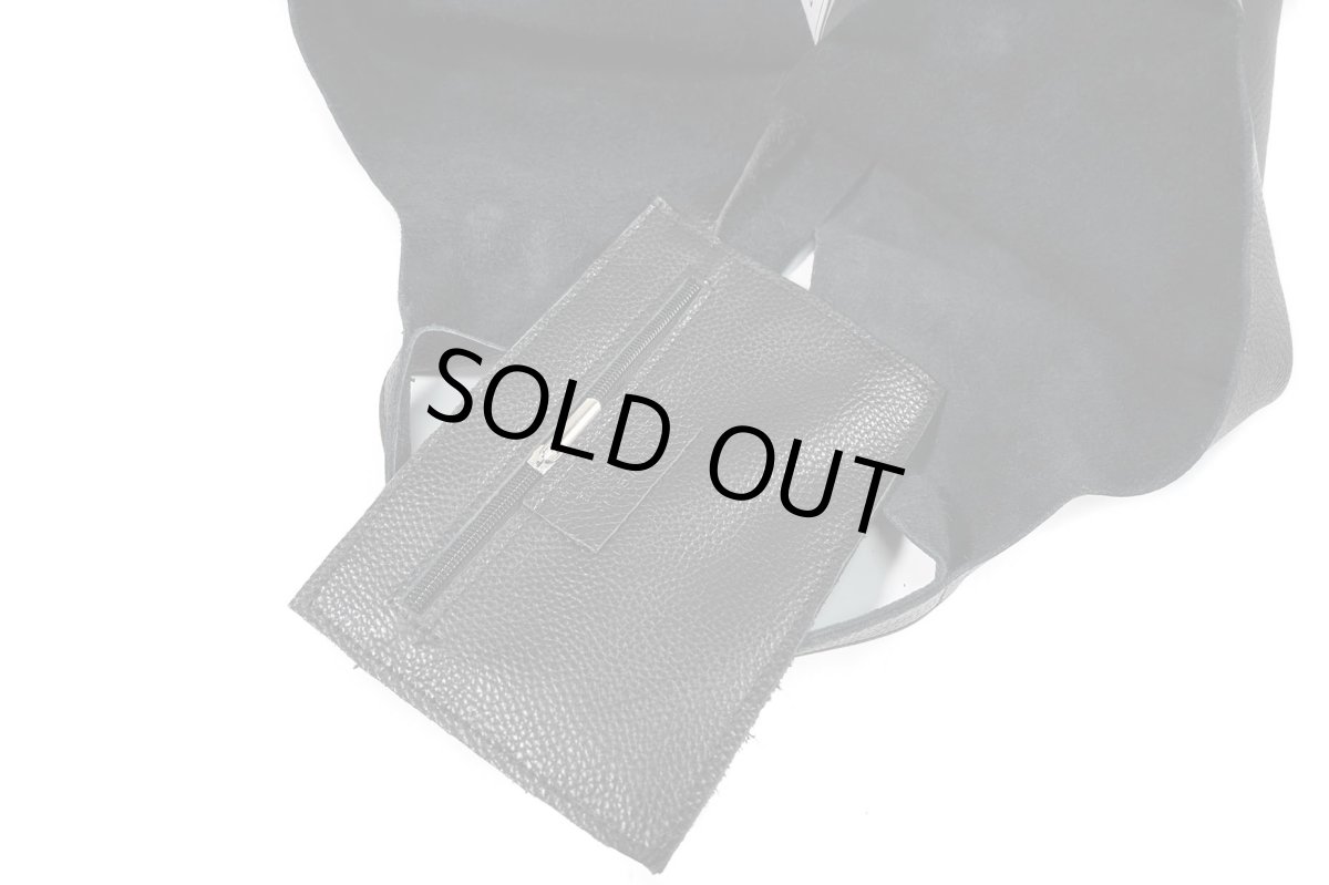 画像3: MARLON FIRENZE Calf Leather Middle Cut Shopper Bag Nero (3)