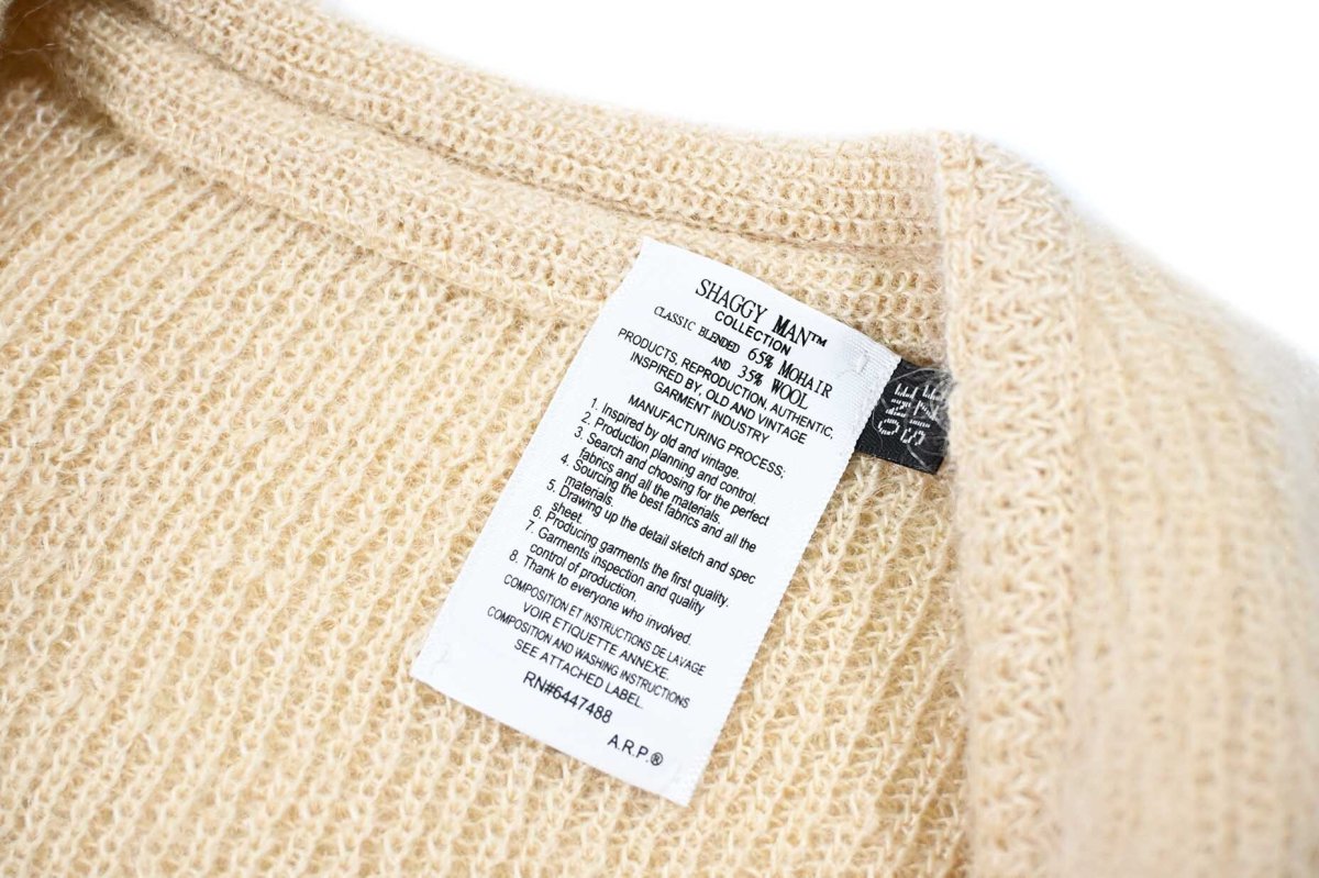 画像4: A.R.P. Shaggy Man™️ Mohair Cardigan W/Pocket Natural (4)
