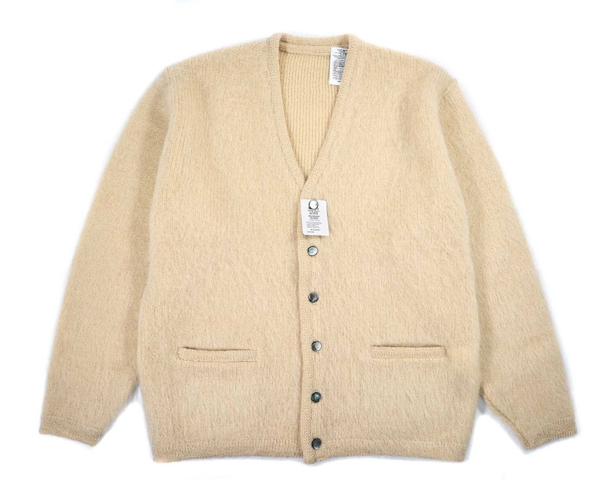 画像1: A.R.P. Shaggy Man™️ Mohair Cardigan W/Pocket Natural (1)