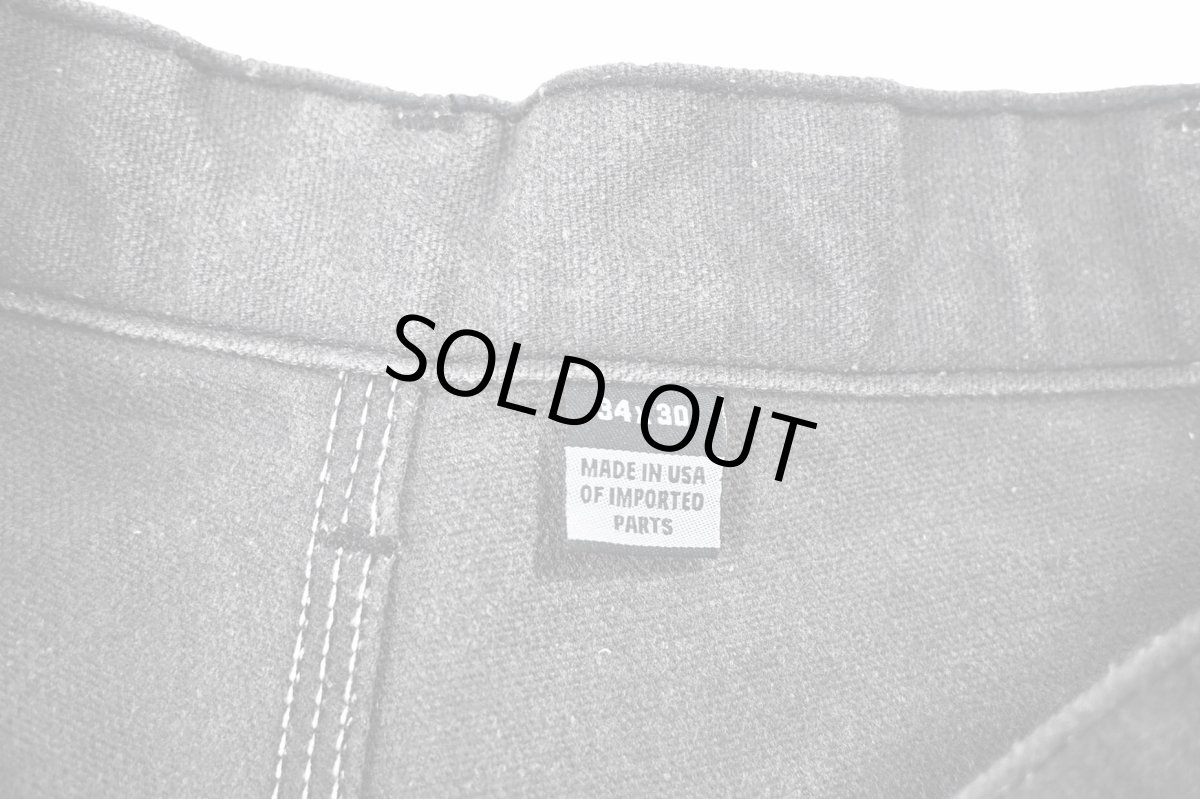 画像7: Used Carhartt Studded Duck Double Knee Carpenter Pants Fade Black made in USA カーハート (7)