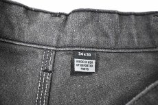 画像7: Used Carhartt Studded Duck Double Knee Carpenter Pants Fade Black made in USA カーハート (7)