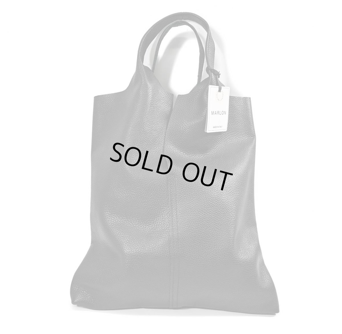 画像1: MARLON FIRENZE Calf Leather Middle Cut Shopper Bag Nero (1)