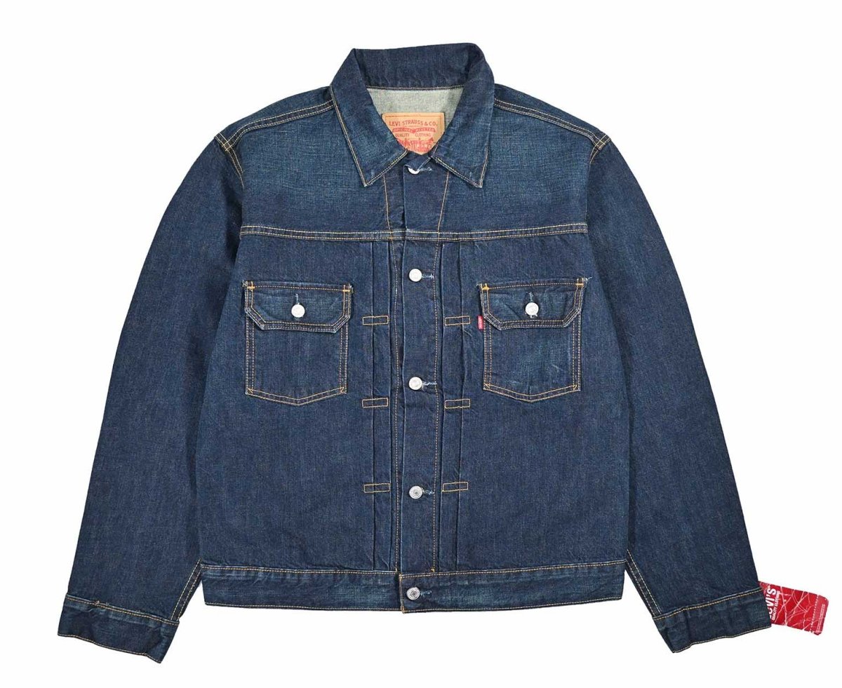 画像1: 00s Deadstock Levi's 70555-2202 Denim Trucker Jacket Type2 リーバイス (1)