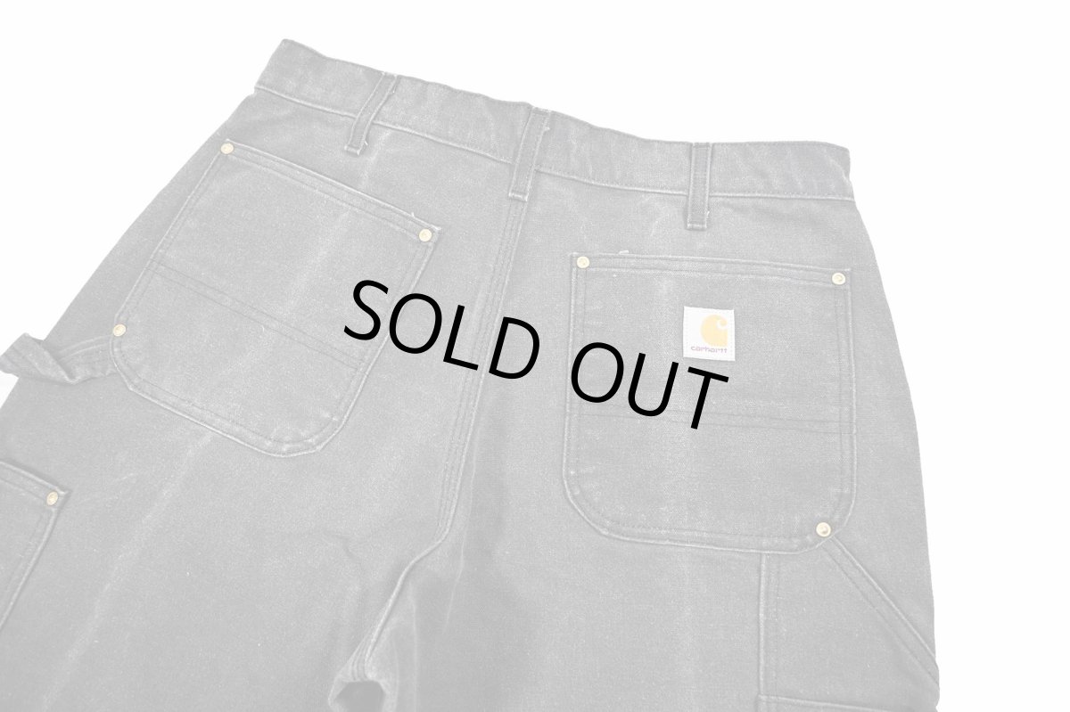 画像5: Used Carhartt Studded Duck Double Knee Carpenter Pants Fade Black made in USA カーハート (5)