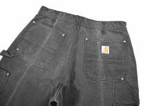画像5: Used Carhartt Studded Duck Double Knee Carpenter Pants Fade Black made in USA カーハート (5)