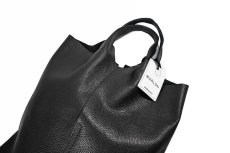 画像2: MARLON FIRENZE Calf Leather Middle Cut Shopper Bag Nero (2)