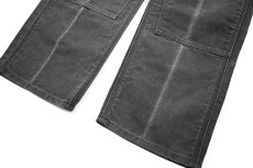 画像3: Used Carhartt Studded Duck Double Knee Carpenter Pants Fade Black made in USA カーハート (3)