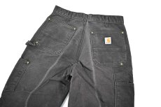画像5: Used Carhartt Studded Duck Double Knee Carpenter Pants Fade Black made in USA カーハート (5)