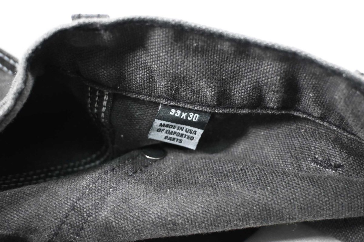 画像7: Used Carhartt Studded Duck Double Knee Carpenter Pants Fade Black made in USA カーハート (7)