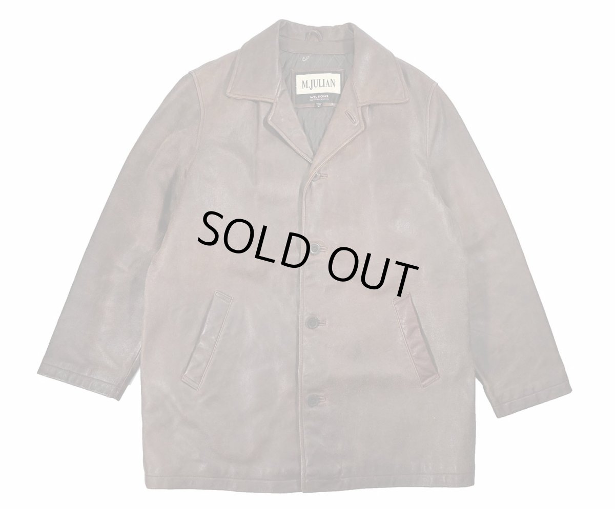 画像1: Used Wilsons M.Julian Leather Coat Brown (1)