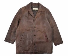 画像1: Used Wilsons M.Julian Leather Coat Brown (1)