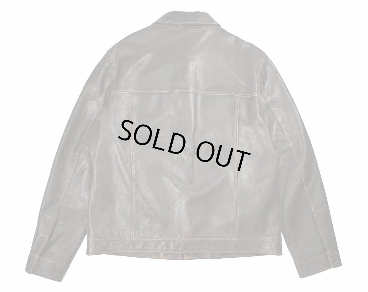 画像2: Used Gap Leather Jacket Brown (2)