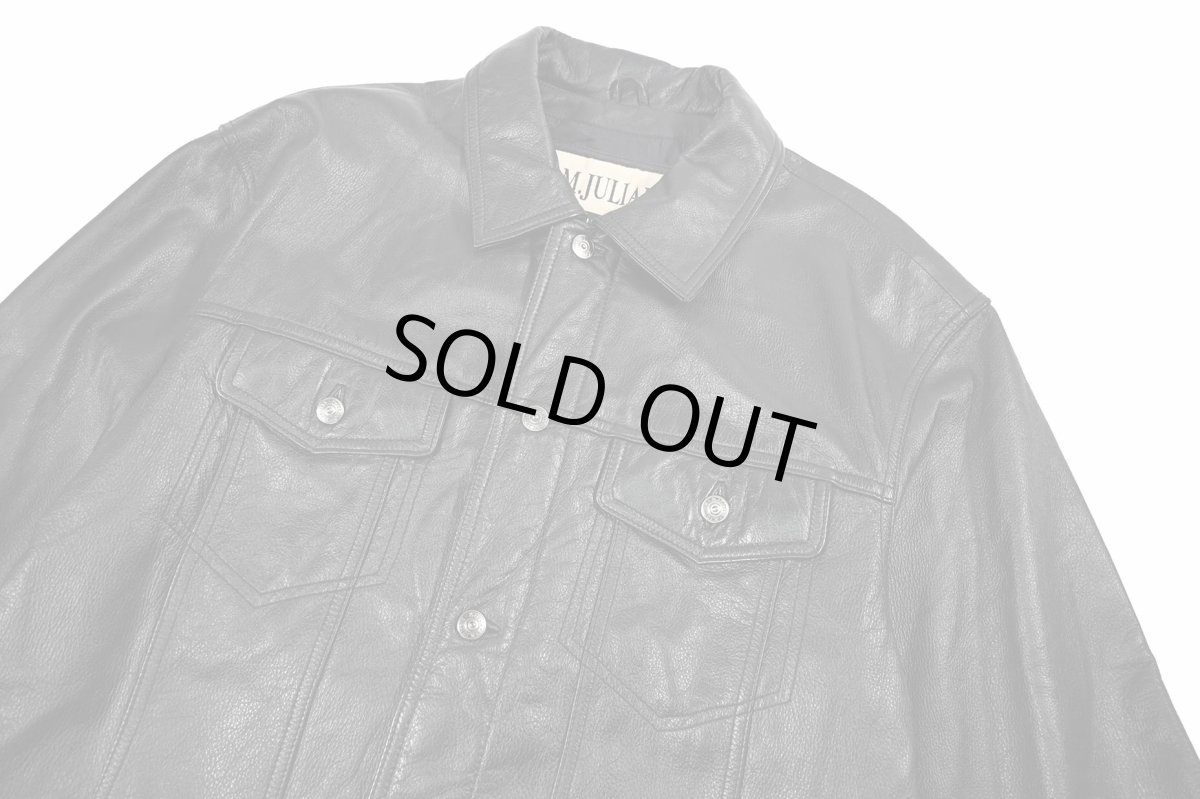 画像3: Used Wilsons M.Julian Leather Jacket Black (3)