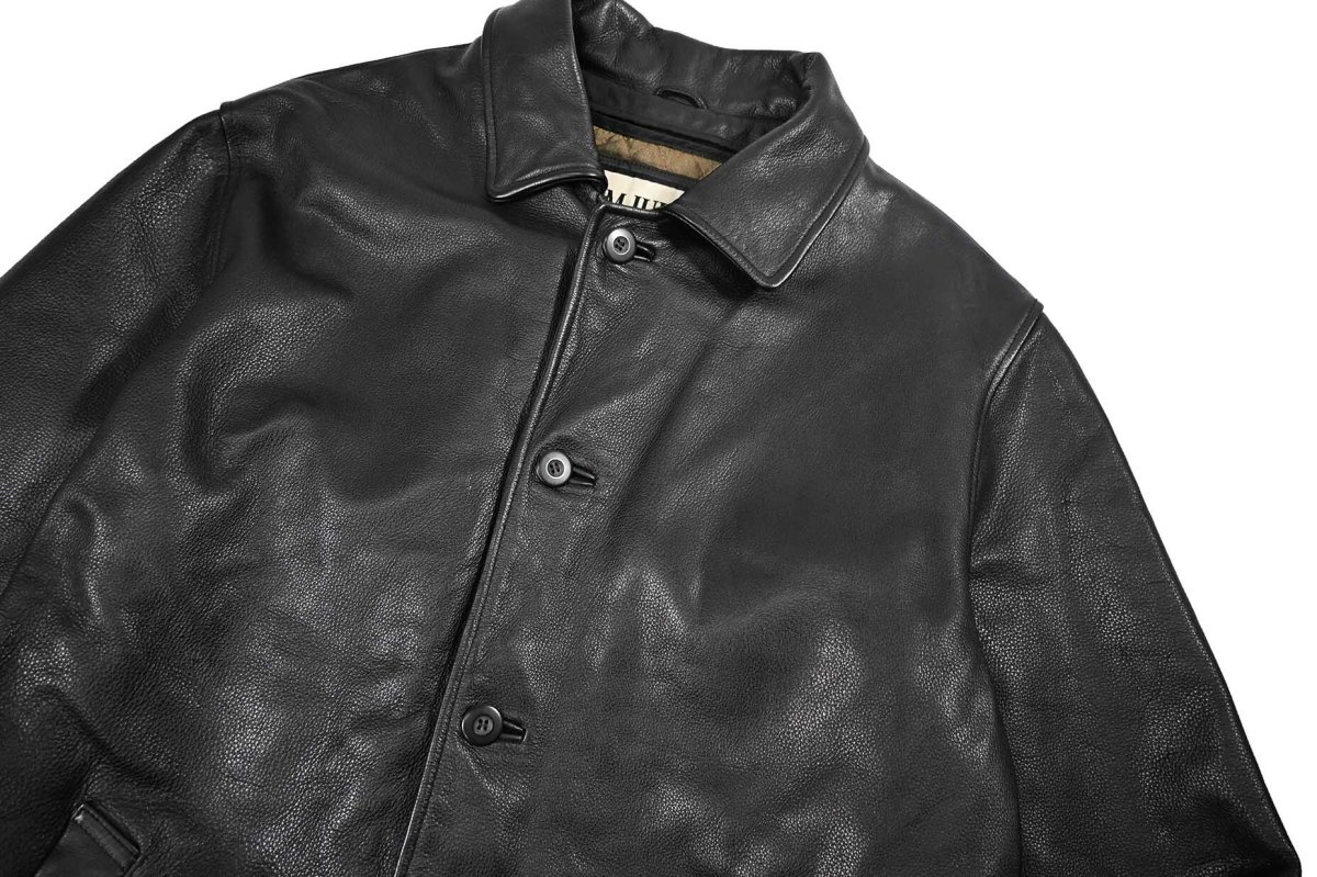 画像3: Used Wilsons M.Julian Leather Coat Black (3)