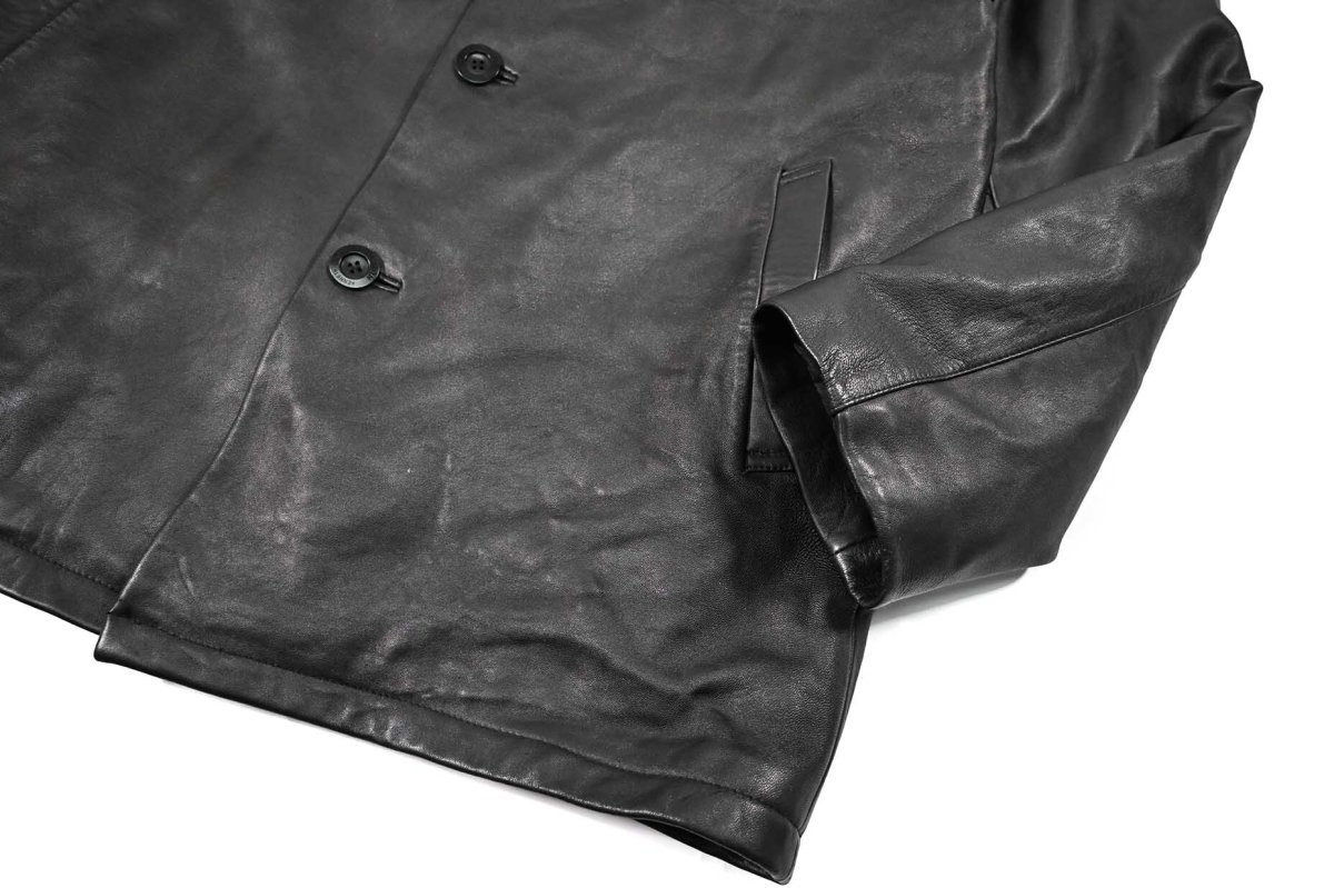 画像4: Used Kenneth Cole Reaction Leather Coat Black (4)