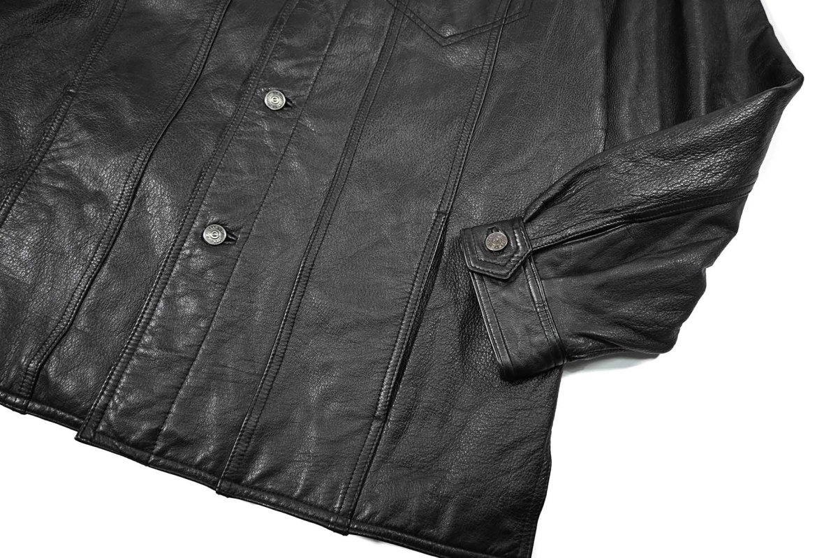 画像4: Used Wilsons M.Julian Leather Jacket Black (4)