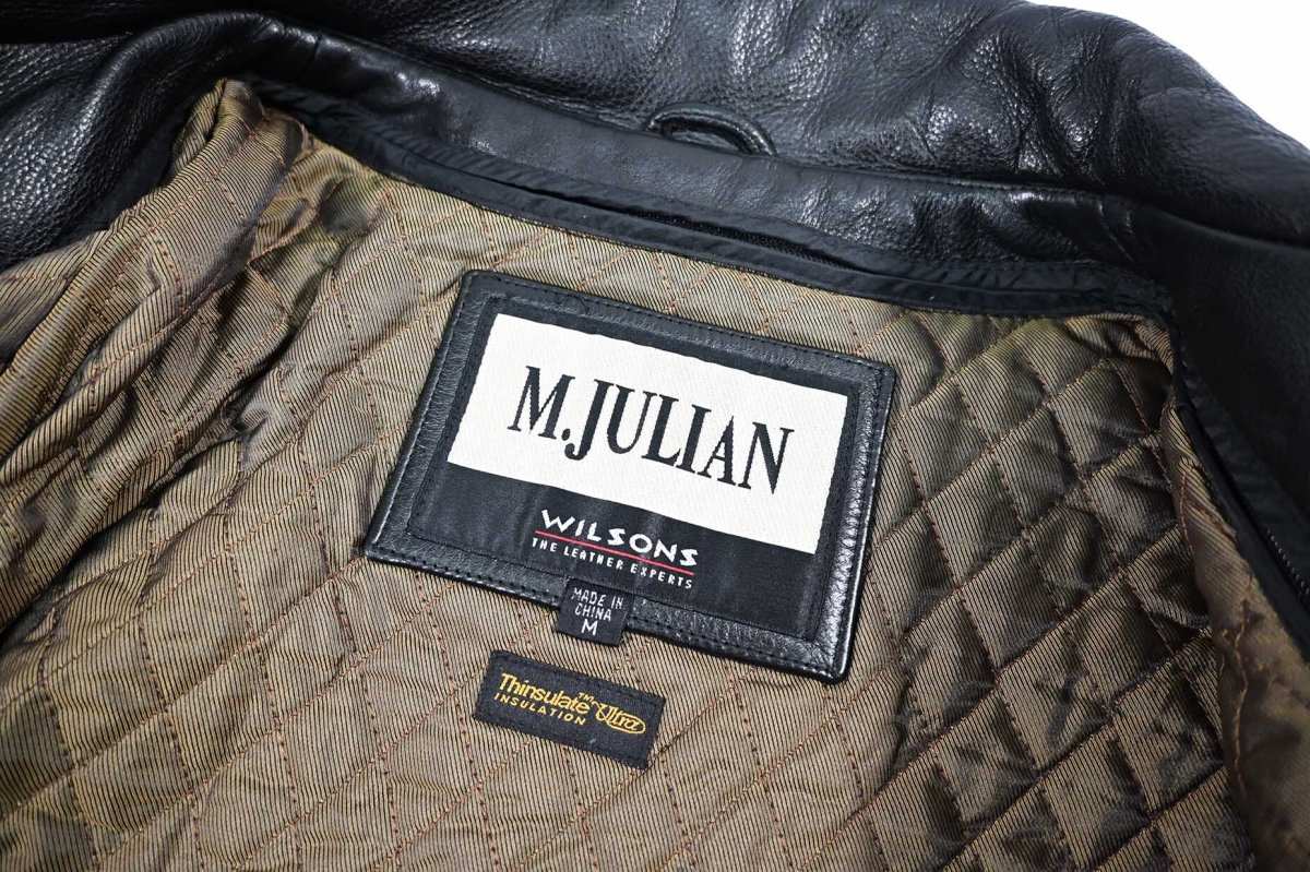 画像6: Used Wilsons M.Julian Leather Coat Black (6)