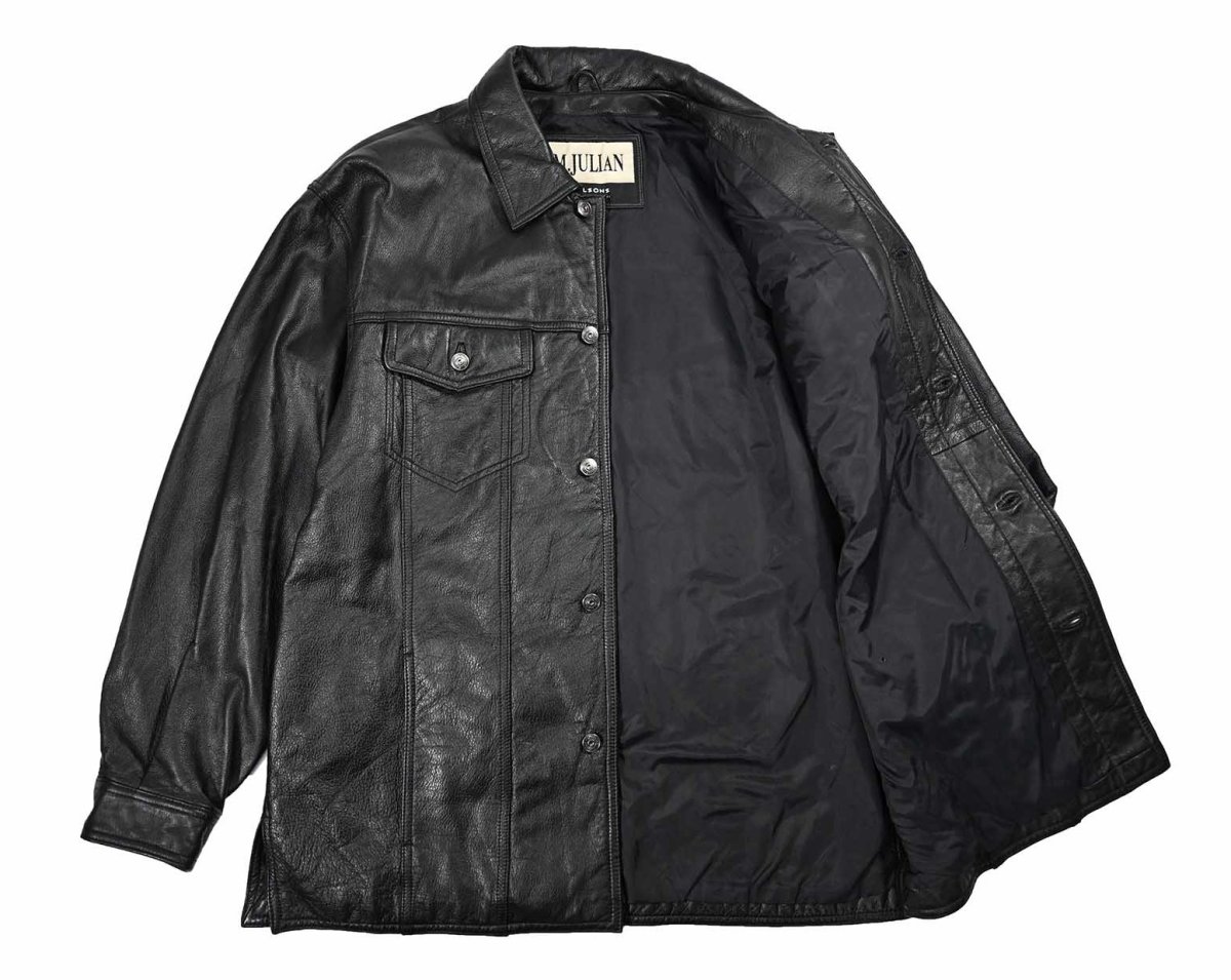 画像5: Used Wilsons M.Julian Leather Jacket Black (5)
