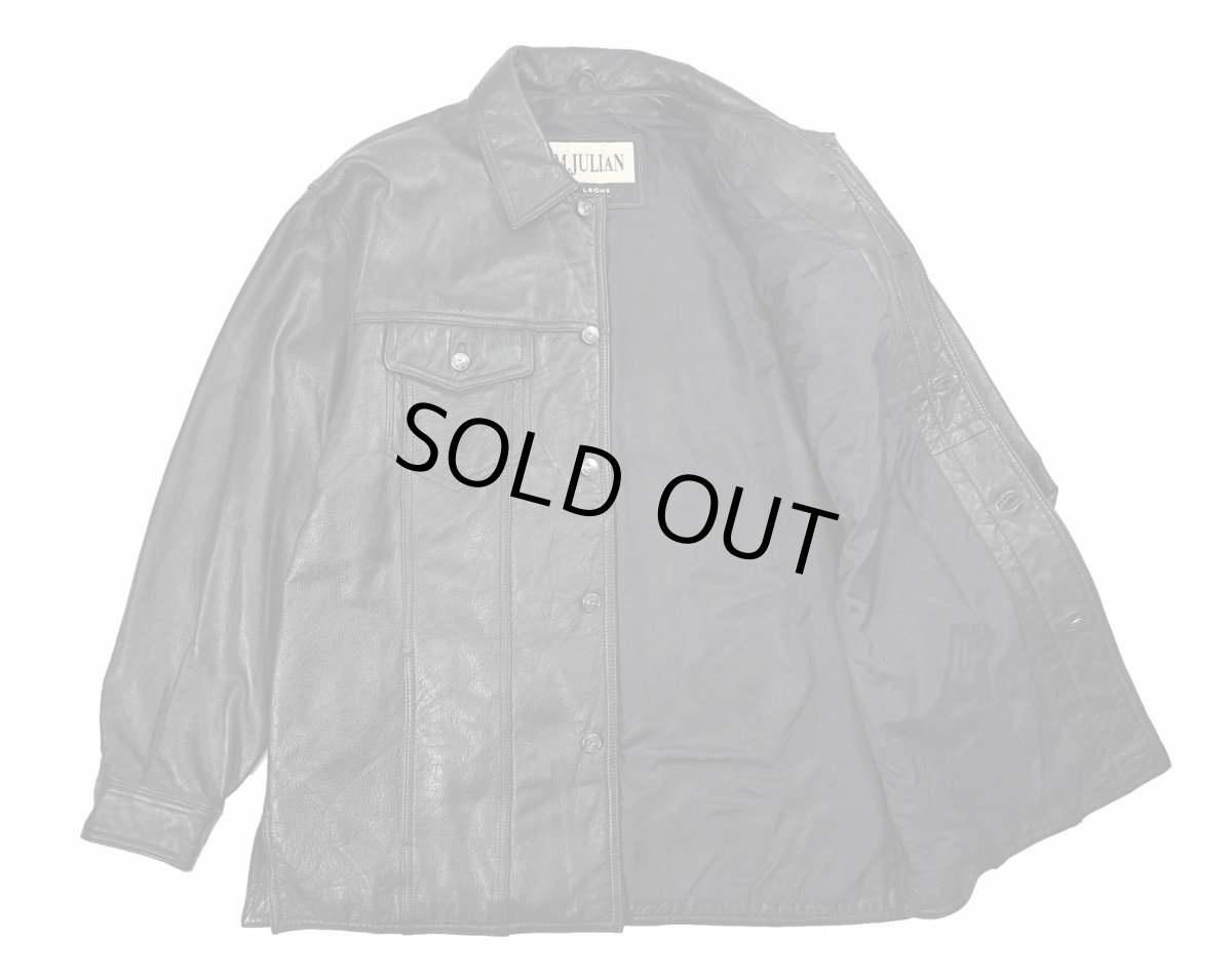 画像5: Used Wilsons M.Julian Leather Jacket Black (5)