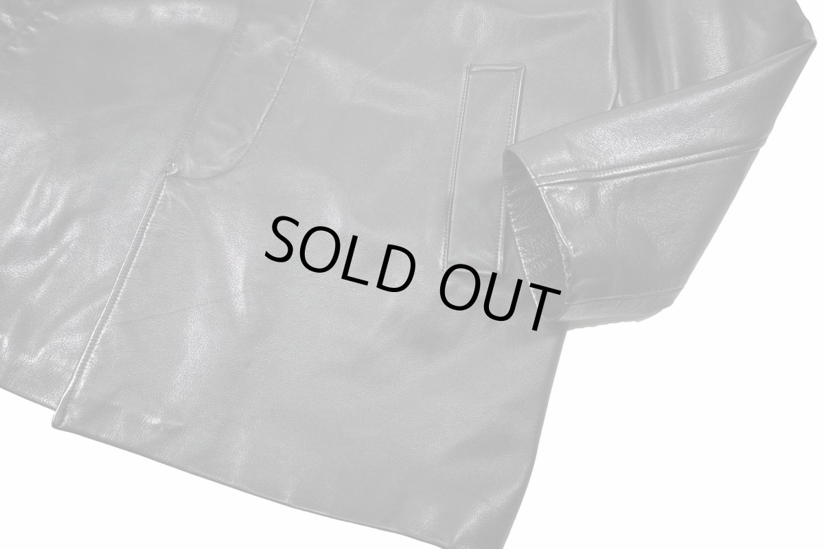 画像4: Used Banana Republic Leather Coat Black (4)