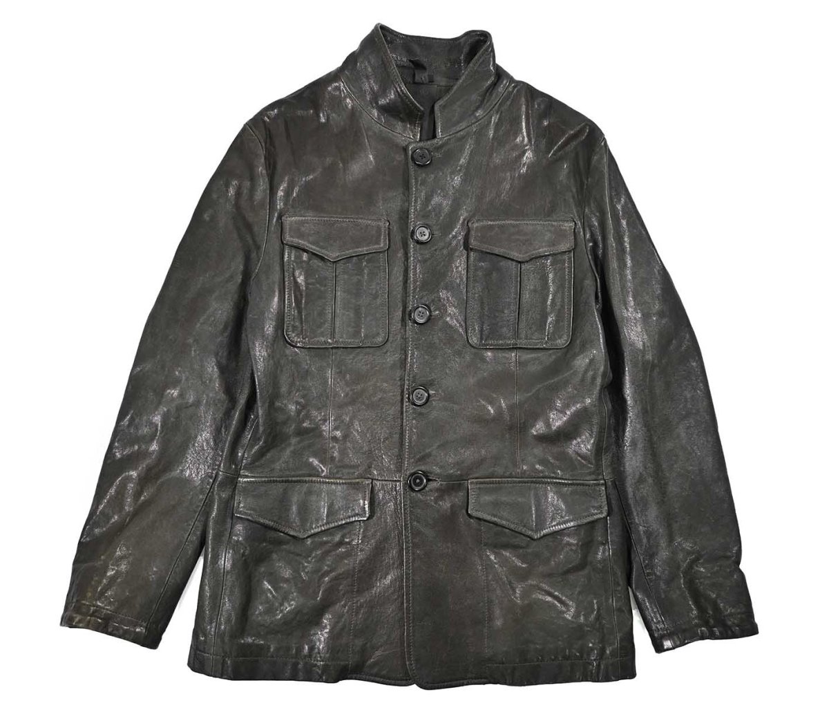 画像1: Used made in Italy Leather Jacket (1)