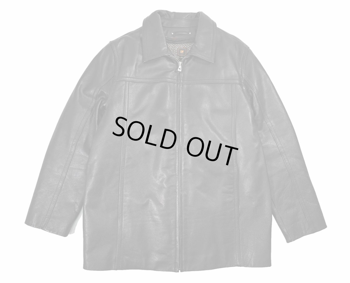 画像1: Used Wilsons Leather Leather Coat Black (1)
