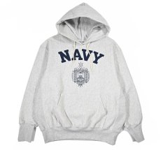 画像1: Deadstock Champion Reverse Weave Sweat Hoodie "USNA" (1)