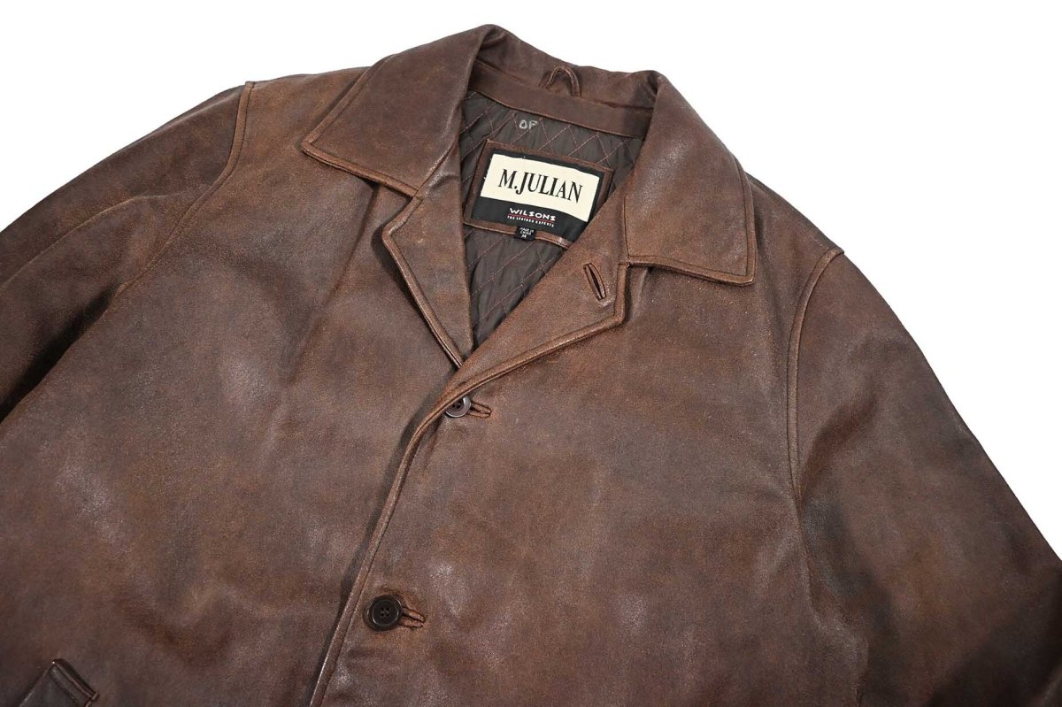 画像3: Used Wilsons M.Julian Leather Coat Brown (3)