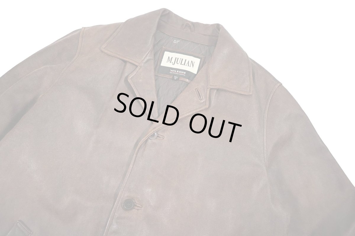 画像3: Used Wilsons M.Julian Leather Coat Brown (3)