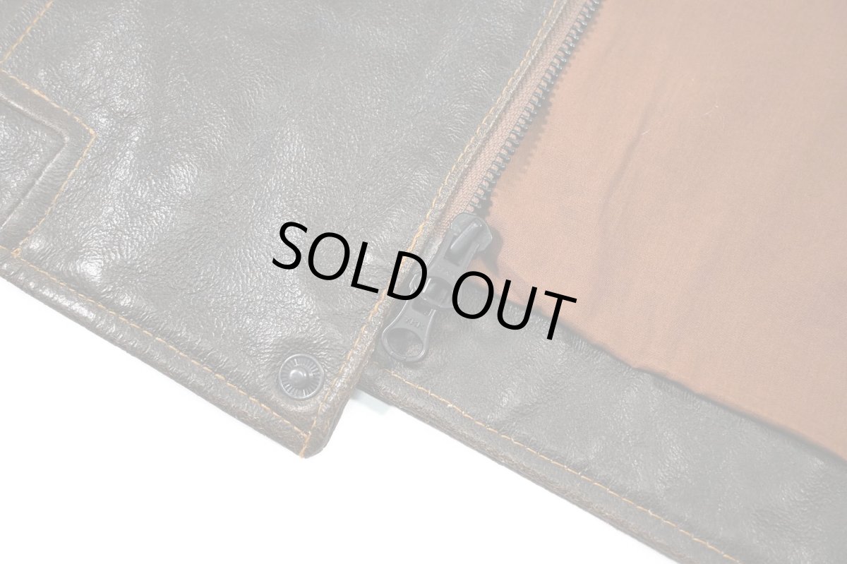 画像6: Used Gap Leather Jacket Brown (6)