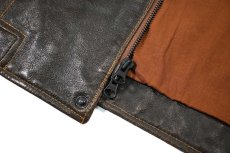 画像6: Used Gap Leather Jacket Brown (6)