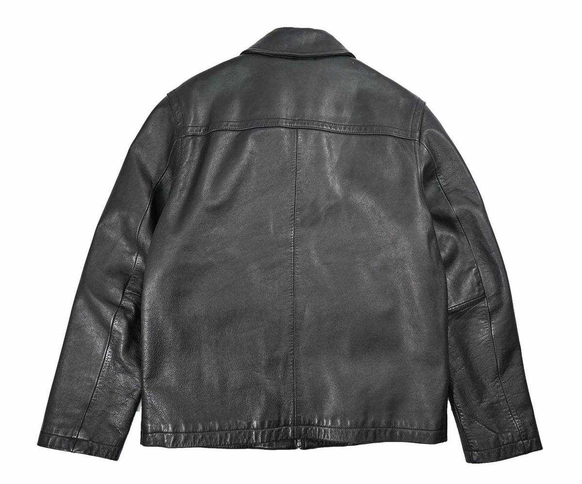 画像2: Used Gap Leather Jacket Black (2)