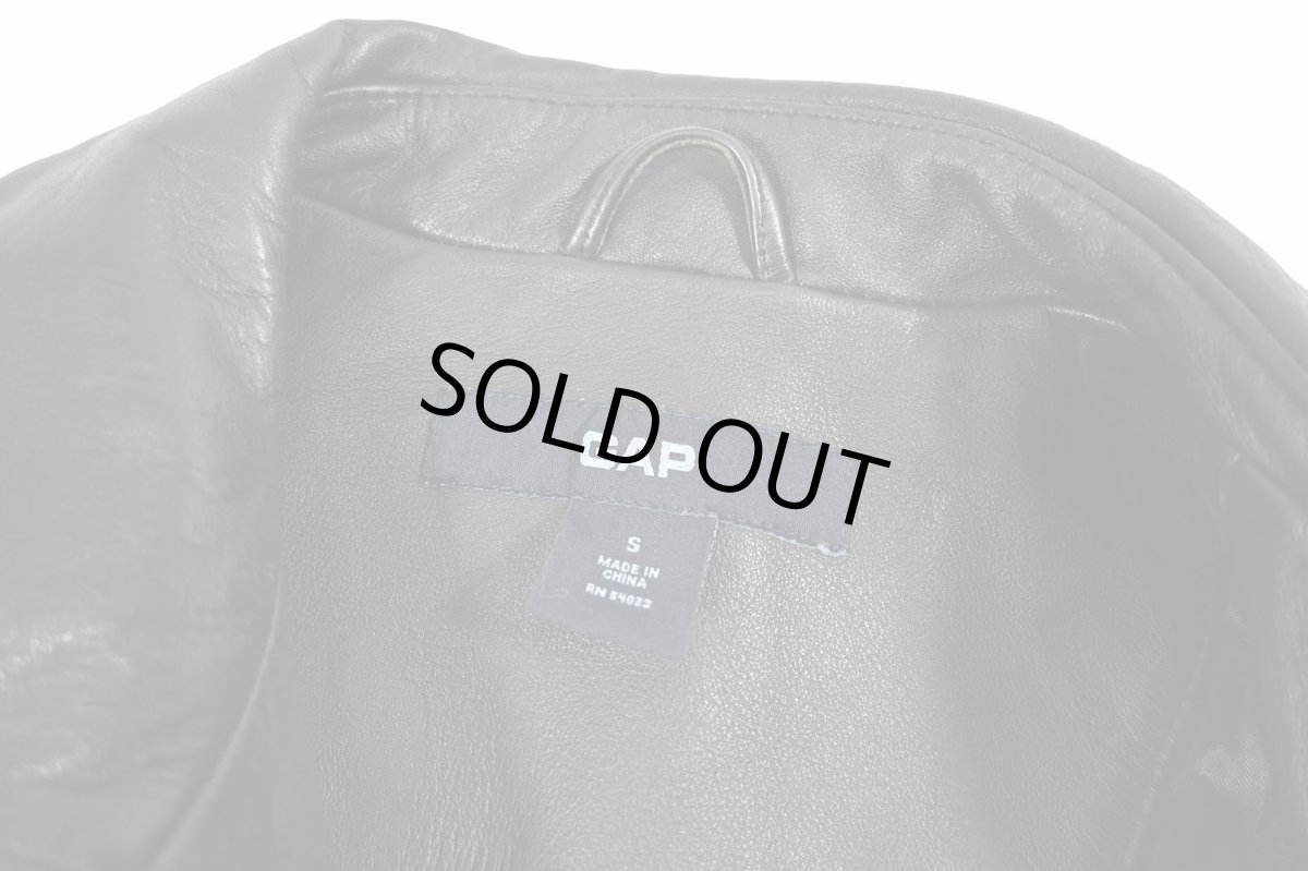 画像6: Used Gap Leather Jacket Black (6)