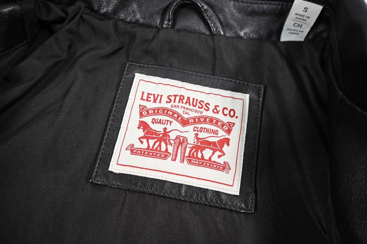 画像6: Used Levi's Faux Leather Jacket Dark Brown (6)