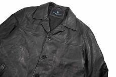 画像3: Used Kenneth Cole Reaction Leather Coat Black (3)