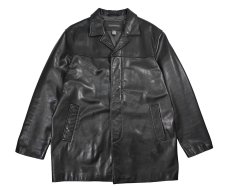 画像1: Used Banana Republic Leather Coat Black (1)