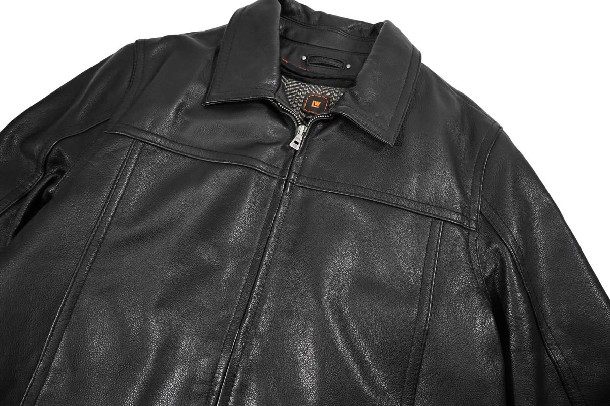 画像3: Used Wilsons Leather Leather Coat Black (3)