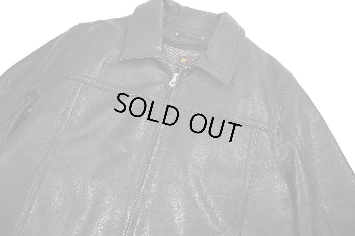 画像3: Used Wilsons Leather Leather Coat Black (3)