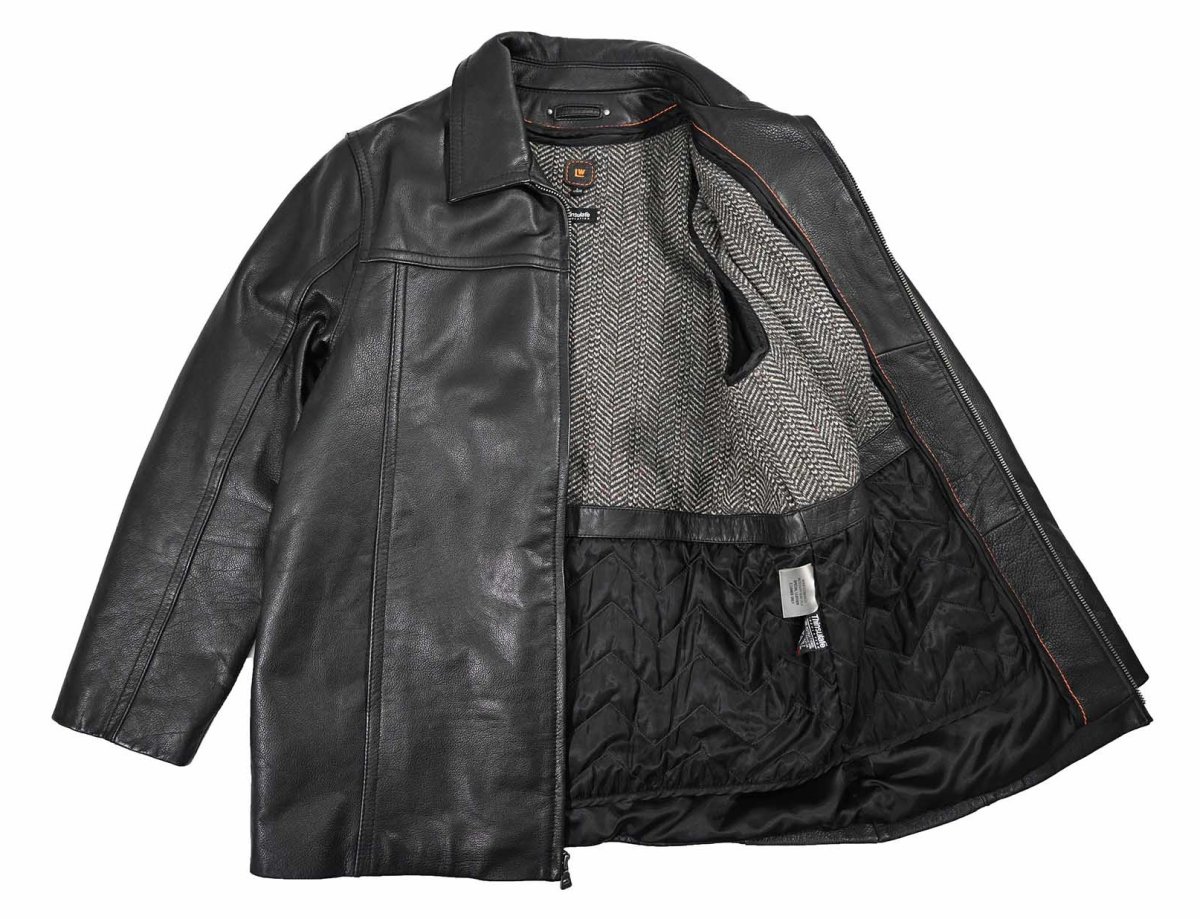 画像5: Used Wilsons Leather Leather Coat Black (5)
