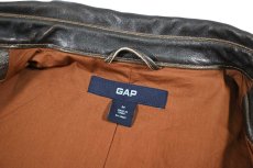 画像7: Used Gap Leather Jacket Brown (7)