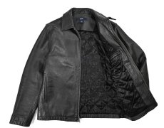 画像5: Used Gap Leather Jacket Black (5)