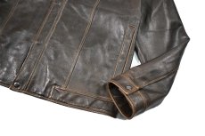 画像4: Used Gap Leather Jacket Brown (4)