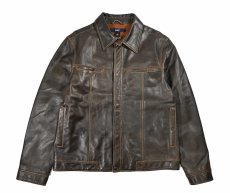 画像1: Used Gap Leather Jacket Brown (1)
