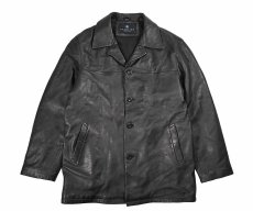 画像1: Used Kenneth Cole Reaction Leather Coat Black (1)